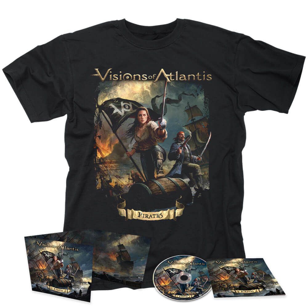 Visions Of Atlantis  Pirates Digisleeve CD + T-Shirt Bundle